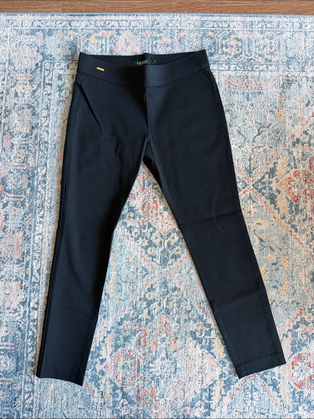 Ralph Lauren Womens Black Stretchy Ponte Trousers
